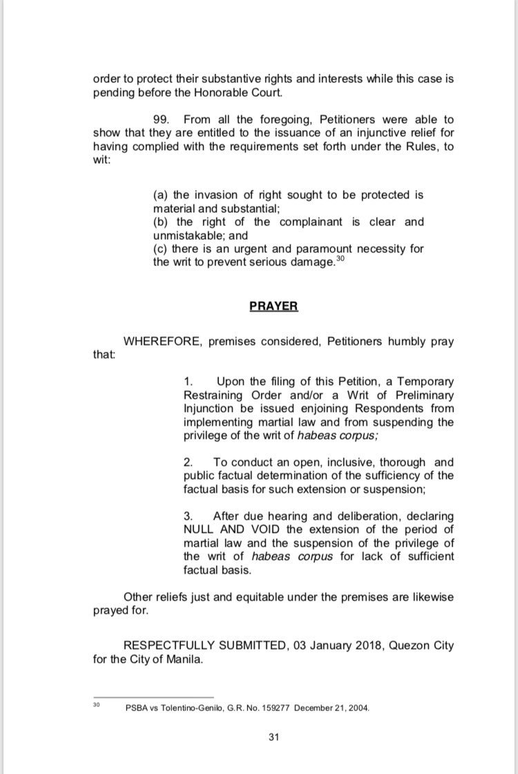 gmanews's tweet photo. Human rights lawyers, militant lawmakers, and progressive organizations on Monday ask the Supreme Court to nullify the one-year extension of martial law in Mindanao. President Duterte named one of the respondents. | via @virgillopez https://t.co/50QdJOUHkh