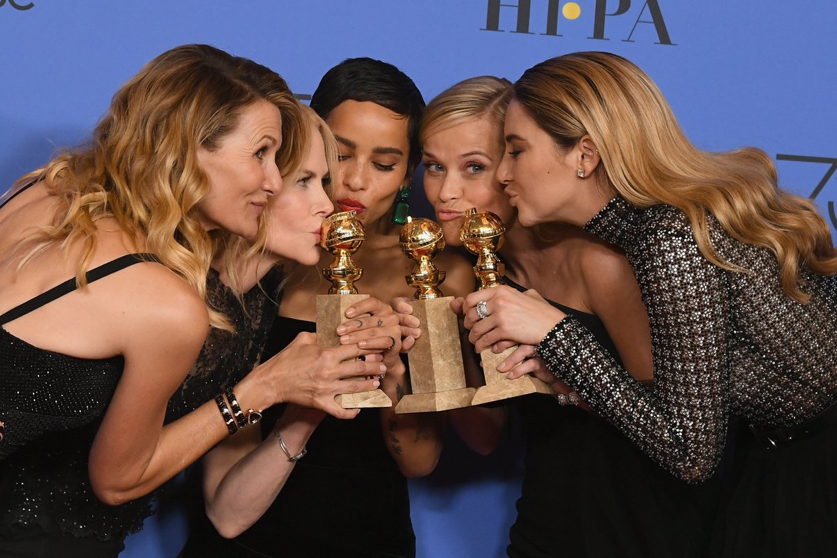 MTV's tweet photo. Congrats to the women of #BigLittleLies on such an incredible #GoldenGlobes night ❤️ https://t.co/HRlfl4rL9e