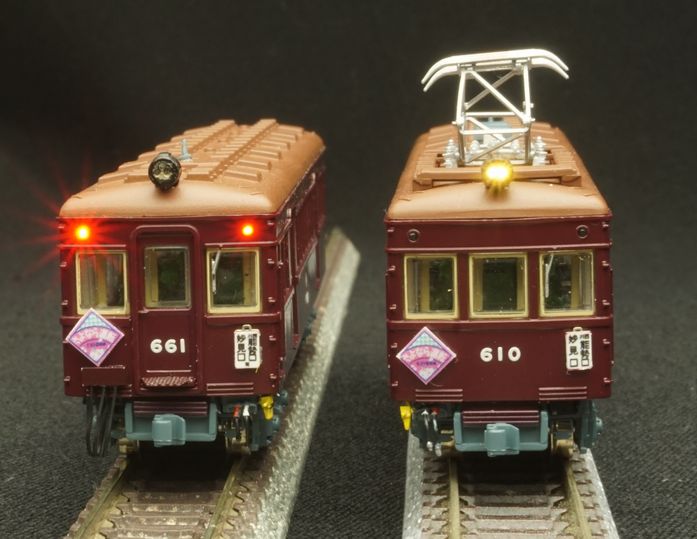 鉄コレ能勢電610系ベースの「能勢電さよなら編成5連」が完成しました