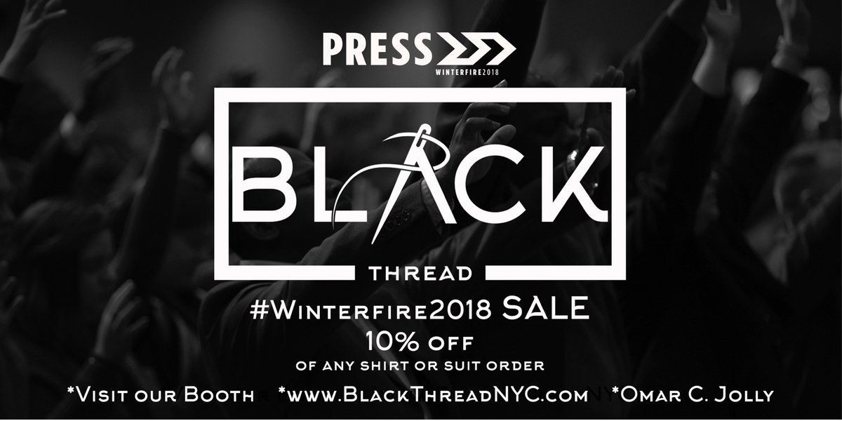 BlackThreadNYC's tweet photo. Visit our table at #Winterfire2018 for special prices on great samples of Thread! @winterfireconf https://t.co/amfcIFUKI7