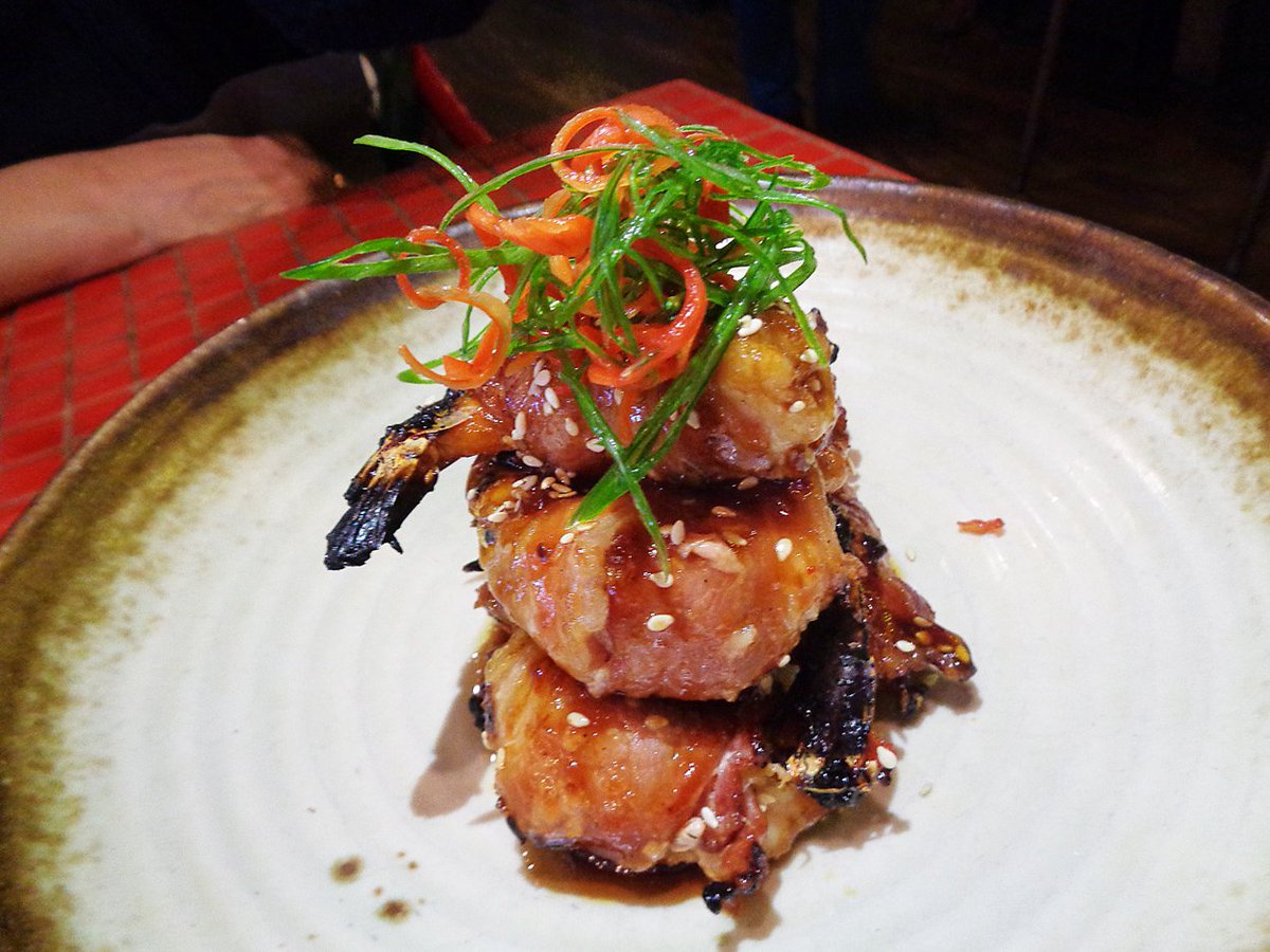 Bacon Wrapped Prawns @MamagotoFun #seafood #prawns #bacon #delhirestaurant #foodphotography