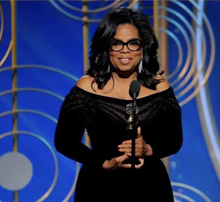 Oprah slayed during her amazing Cecil B. DeMille Award acceptance speech! #SheNeverDisappoints #GoldenGlobes