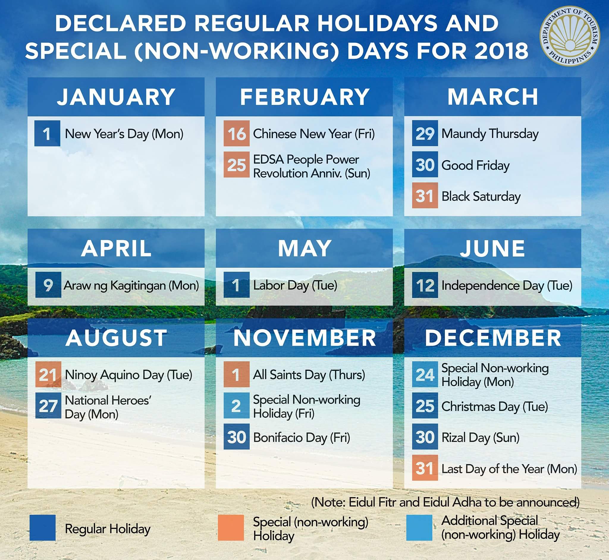 Holidays In Philippines Calendar