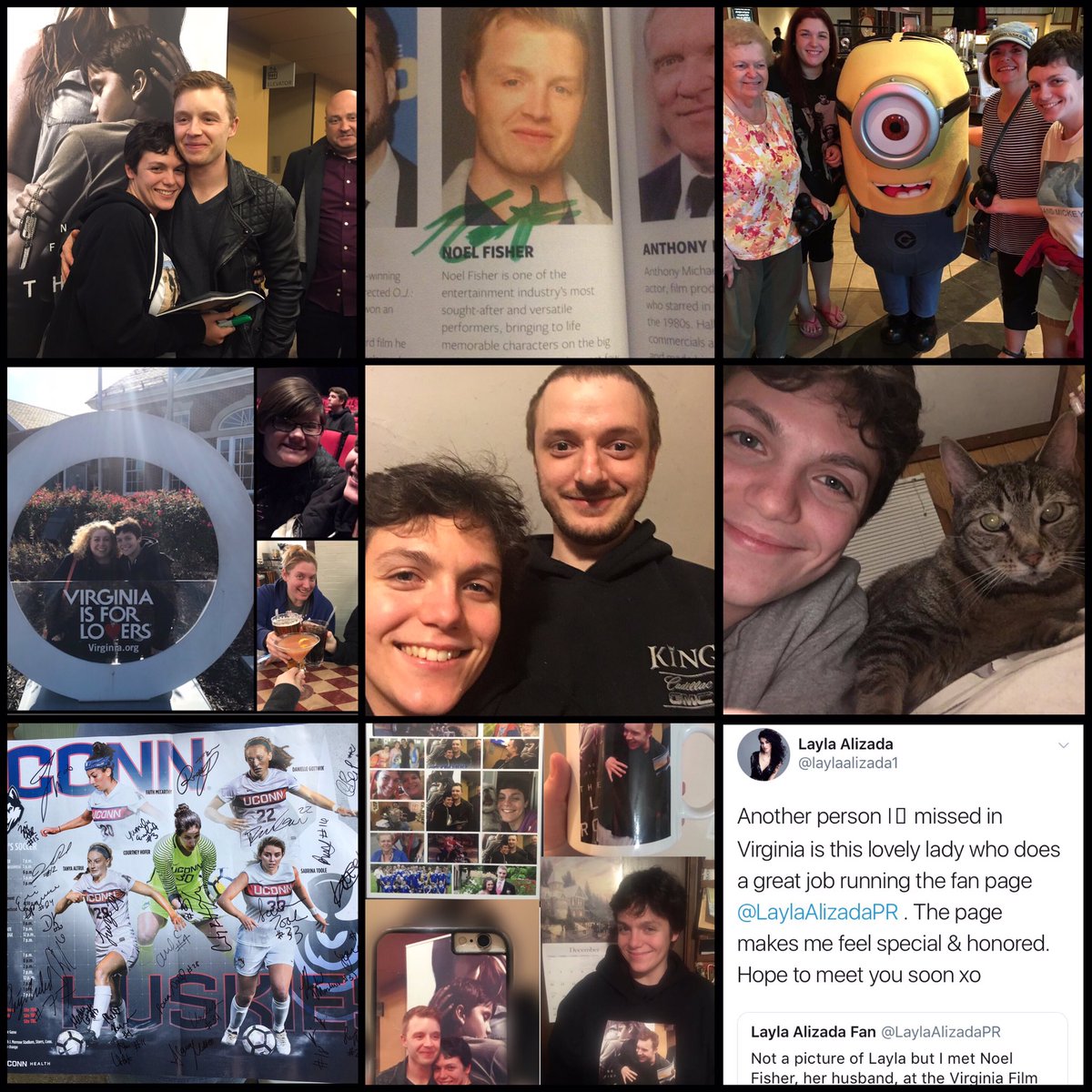 Here are my #bestnineof2017 not by likes but just by what's most important to me!! #MeetingNoelFisher #NoelFisherAutograph #UniversalStudiosVacation #Minions #VirginiaTrip #VFF #MyMan #FindingToby #UCONNWomensSoccer #UWSTAutograph #NoelFisherPresents #LaylaAlizadaShoutout
