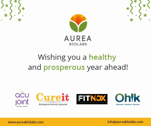 Aurea_Biolabs's tweet photo. Wishing you a happy new year.
#HappyNewYear2018 #HappyNewYear #NewYear #AureaBiolabs #Nutraceuticals #NutraceuticalManufacturer #Acujoint #Cureit #Fitnox #ohk https://t.co/3Xc6aiGb0n