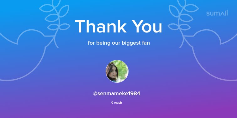 Our biggest fans this week: @senmameke1984. Thank you! via sumall.com/thankyou?utm_s…
