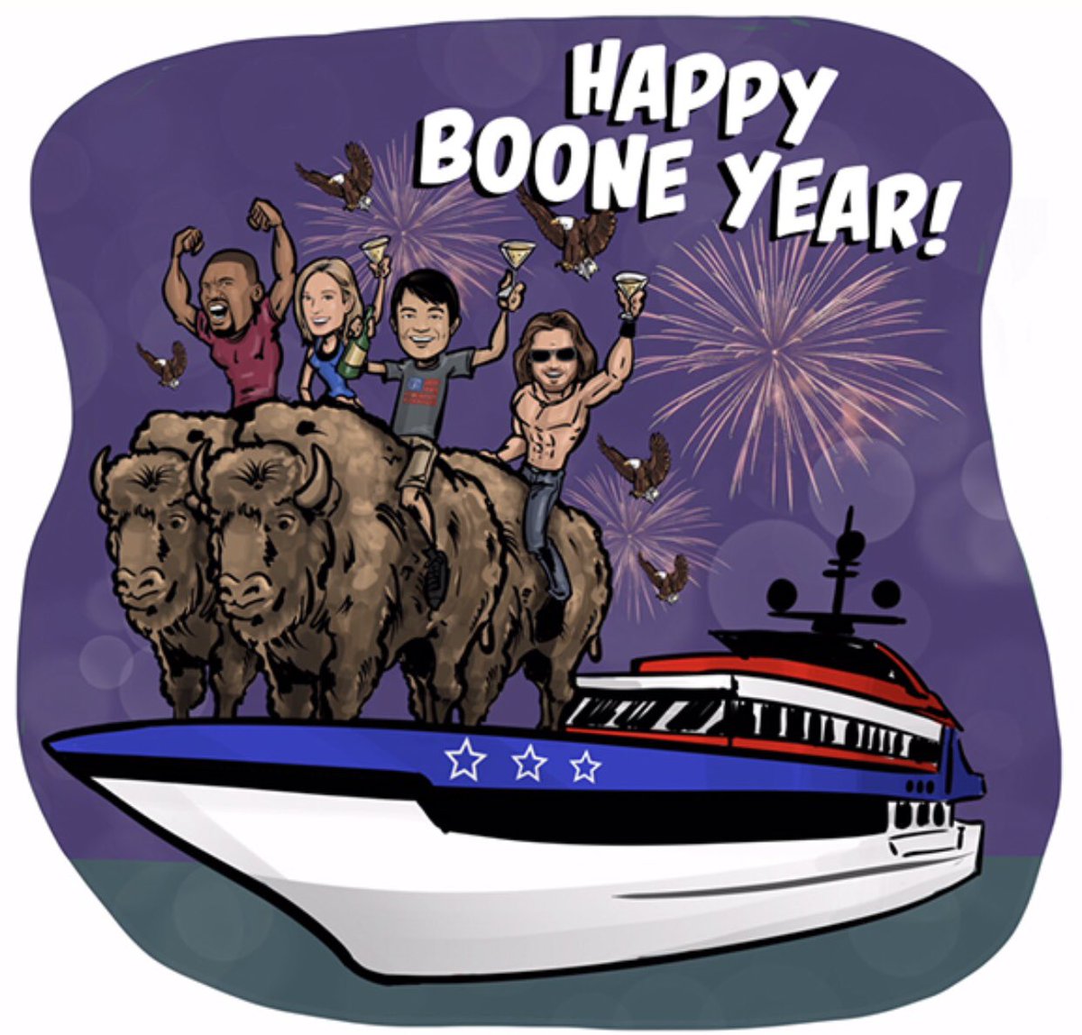 TheRealMorrison's tweet photo. To fellow bounty hunters @rampagejackson @spencergrammer &amp; @OsricChau!! &amp; to everyone who kicked ass working to make #BooneTheBountyHunter an epic movie👊🏼💥❗️
#OnABisonOnABoat #SquadGoals #America #Murica!!! https://t.co/AM5Gn7b8LG