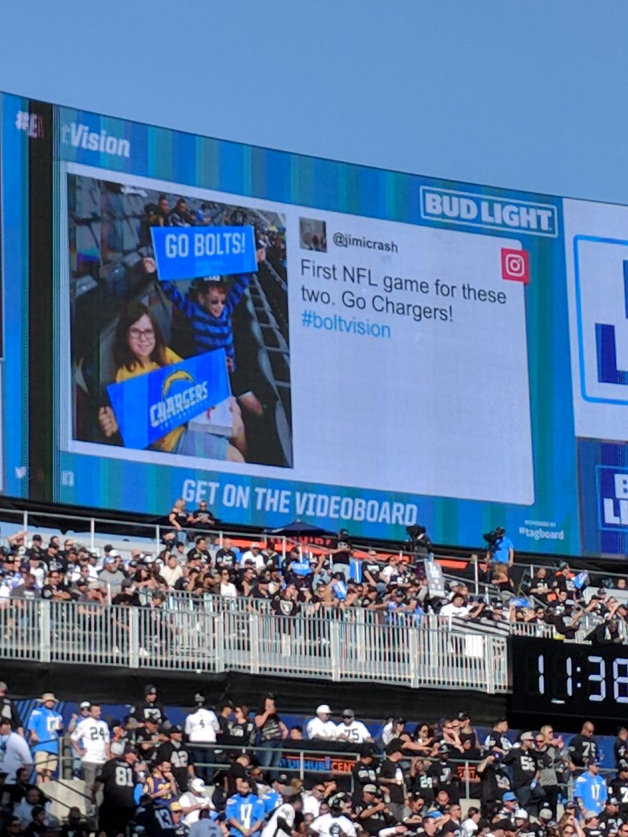 htplbc's tweet photo. When the BoltVision board runs out of images....... StubHub is a Raiders home game.... #BoltVision #Raiders #RN4L https://t.co/DDG8RncF2e