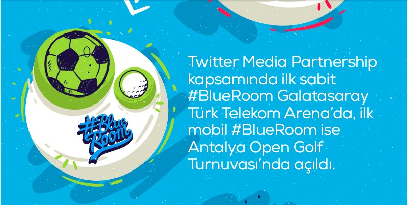 gozesencer's tweet photo. Twitter Media Partnership kapsamında Türkiye'deki ilk #BlueRoom'u Galatasaray işbirliğiyle Türk Telekom Stadı locasında, ilk mobil #Blueroom'u ise #TAOpen2017 Golf Turnuvasında açtık. Twitter'ın ilk sponsorlu BlueRoom seri spor programlarını Türkiye'de başlattık. #2017Review https://t.co/Lbwf0yFGD5