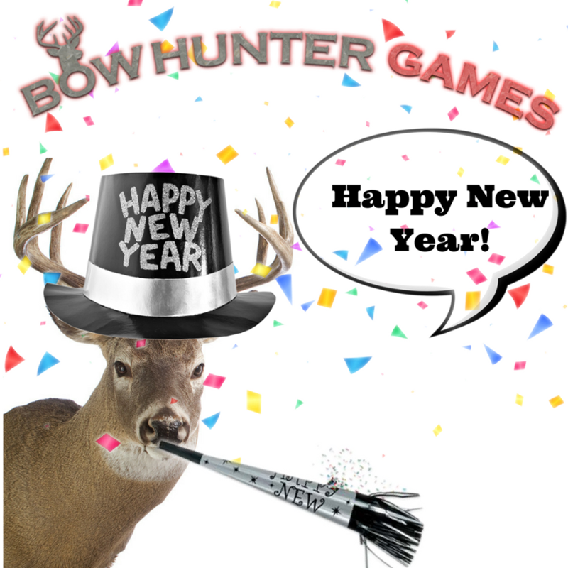 BowHunterGame's tweet photo. Happy New Year from #Bowhunter2017, the most realistic American simulator. #free. #Tournament #hunting #app #games #deerhunting #freetoplay #archery #archerylife #bowfight #Adventure https://t.co/uIJx0mqYtX https://t.co/ThbvwbhSnh