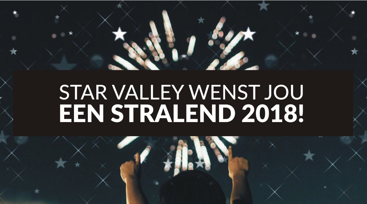StarValleyNL's tweet photo. Maak er een stralend 2018 van! We'll make you a star! https://t.co/T38CnJQWYa