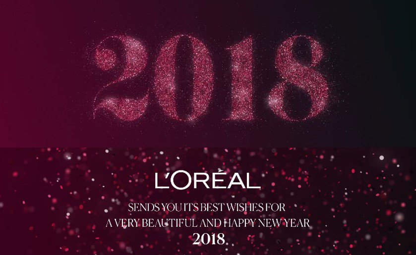 lorealitalia's tweet photo. @lorealitalia augura #buonanno e #buonefeste a tutti! #addio2017 #feliceannonuovo #buon2018 #happyholidays #happy2018 https://t.co/nq8IRZOcyQ