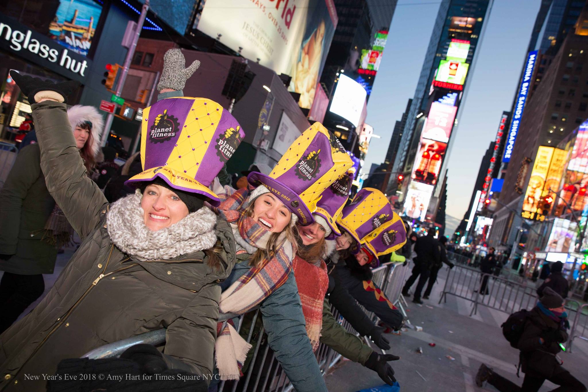 Times Square on X: Revelers are united under one color tonight: @ PlanetFitness purple! We can't wait to see everyone dancing in their Planet  Fitness hats later – this is an official Judgement
