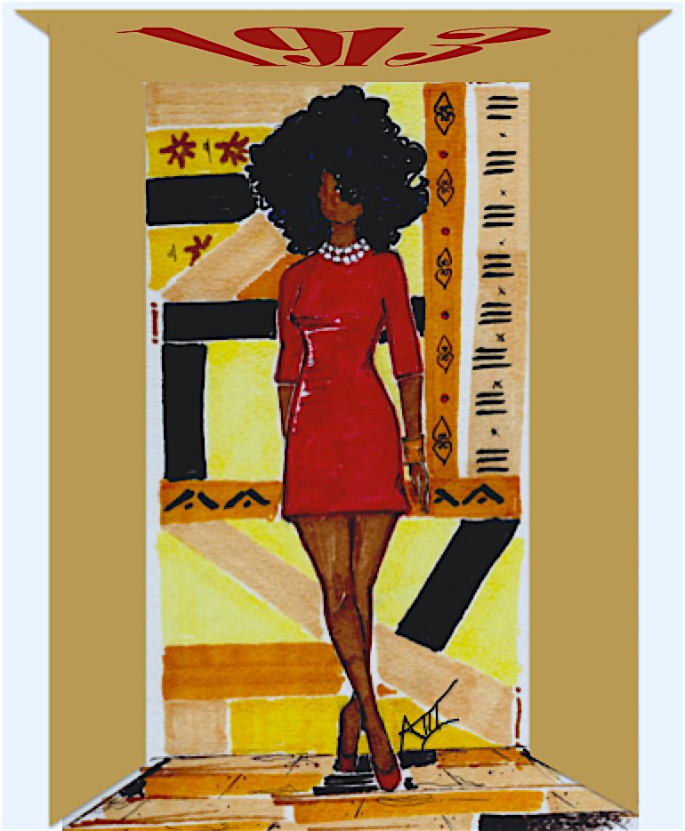 arauzBarnes's tweet photo. In red, gold and pearls, she enters 2018! My piece, “God’s Child” is a perfect follow up to last night’s Kwanzaa celebration with my @EPCPDST1913 sorors. My return to my art was affirmed! #DeltaGirlMagic #DST1913 https://t.co/DpC0WzPqUu