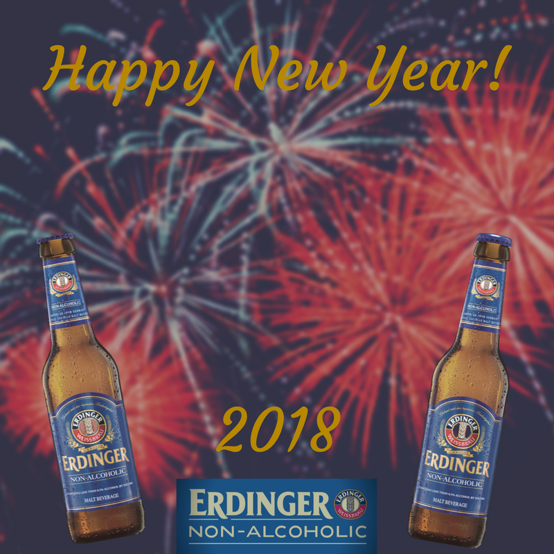 Celebrate the end of 2017, and beginning to 2018 with an Erdinger Non-Alcoholic.