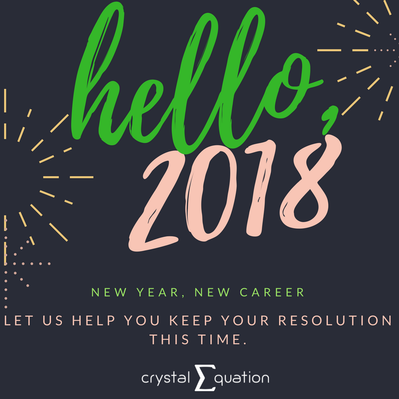CrystalEquation's tweet photo. #HappyNewYear!! See you in 2018...#jobs #careers #jobsearch #recruiting #newjob #interviewing #resume #careeradvice #crystalequation https://t.co/VJZzyOuZfk
