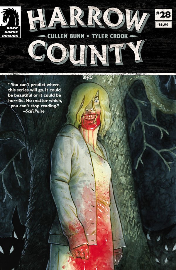 cullenbunn's tweet photo. I'm so proud of HARROW COUNTY. This year, @MrTylerCrook and I went to some dark places, and it's going to get worse before it gets better. #comics2017 https://t.co/uu5KwyZLkz