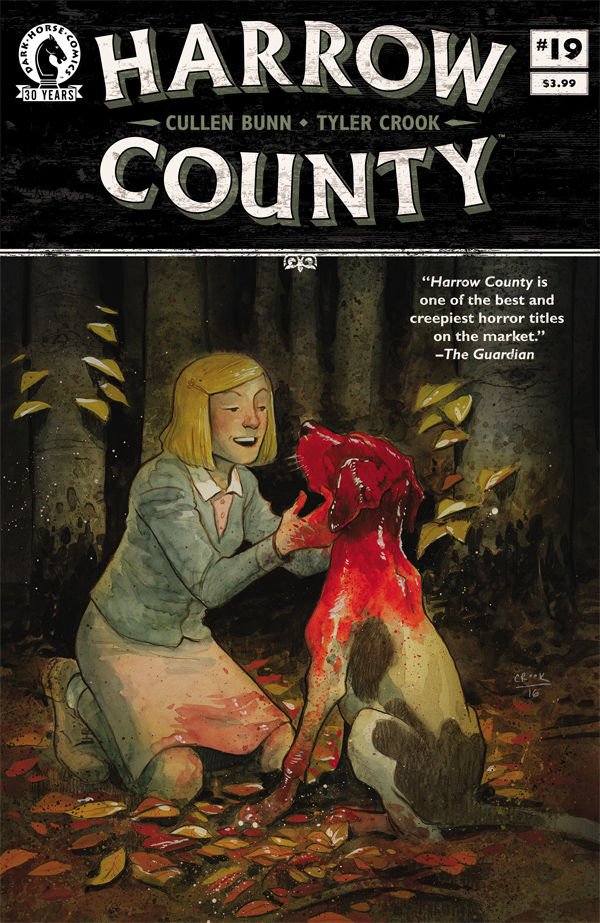 cullenbunn's tweet photo. I'm so proud of HARROW COUNTY. This year, @MrTylerCrook and I went to some dark places, and it's going to get worse before it gets better. #comics2017 https://t.co/uu5KwyZLkz