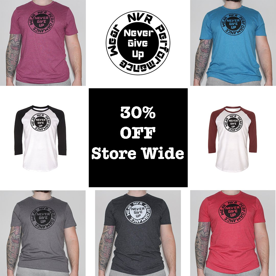 NVRperformance's tweet photo. 2018 has landed with a bang, shop now and get 30% off Everything.

#newyears #twitter #sale #30% #NVRARMY #clothing #newyears2018 #byebye2017 https://t.co/ifKDAM6BTF