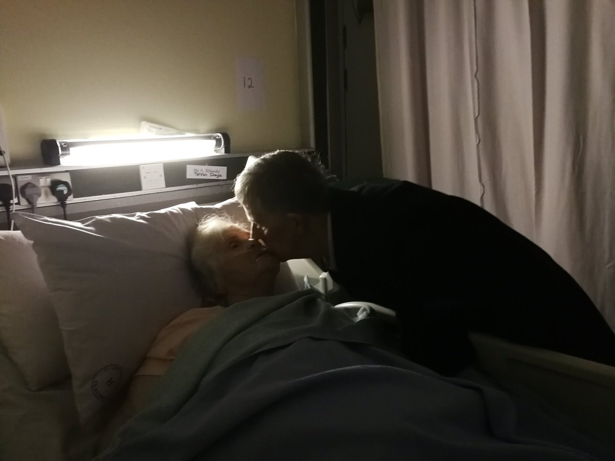 Met and were married within 6 weeks. Celebrated 40th wedding anniversary this year. Haven't spent midnight on New Year's Eve apart since 1977 and thanks to the kindness of staff on the Surgical Ward of St Luke's Hospital, Kilkenny, they didn't tonight. My parents. I love them.