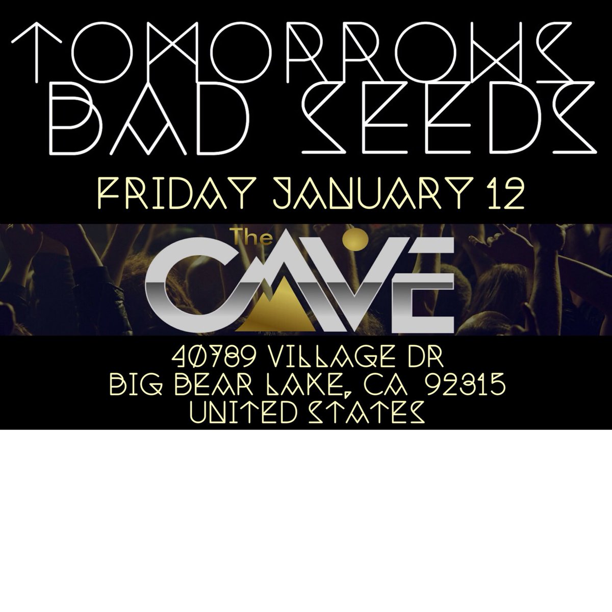 1st show of the year up I️n Big Bear <a href="/TheCaveBigBear/">The Cave</a>
