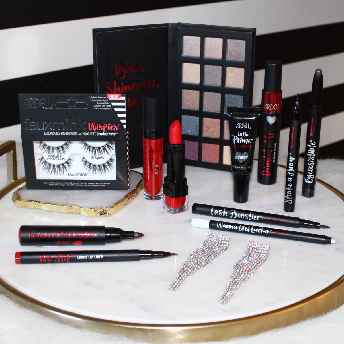 ArdellBeauty's tweet photo. New Years Resolution #1: Buy more lashes &amp; makeup! There is a NEW product in the image. Can you spot what is it? 🤔😍 #SneakPeek #Launching2018 #NYE https://t.co/z7CrSlMd6h