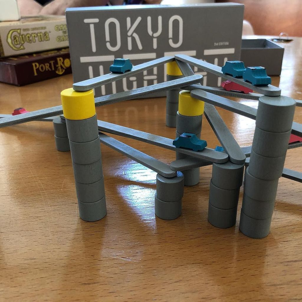 RAEZnet's tweet photo. Bringing in the #NewYear with plenty if #boardgames. Enjoying some Tokyo Highway at the moment. 
#tabletop #tabletopgames #dexterity #risky #bgg #boardgamegeek https://t.co/RIHYl5ogws https://t.co/eUdS6TJyL2