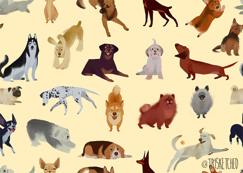 trisketched's tweet photo. 'tis the year of the doggo https://t.co/yq8Kgdu1Rx