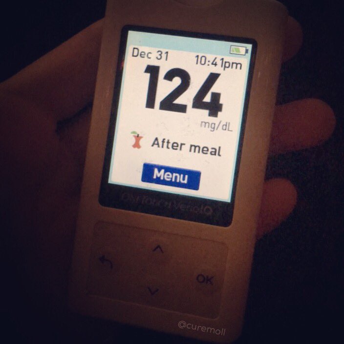 curemoll's tweet photo. Last blood sugar of 2017! 😬🎉🎉🤗✨🤗🎉🎉 #woohoo #happynewyear  #diabetesawareness #diabetes #diabetesonlinecommunity #diabetes #diabetescommunity #diabeticlife #newyearseve #newyearseve2017 #vegasnye #vegasnye2017 https://t.co/IZjjFtXQVA