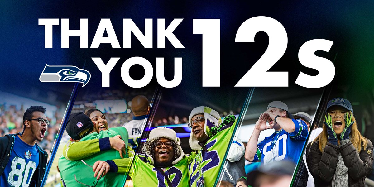 Seahawks's tweet photo. We are today, and will forever be, grateful for your passionate support.

#ThankYou12s https://t.co/Lv76tYfa95