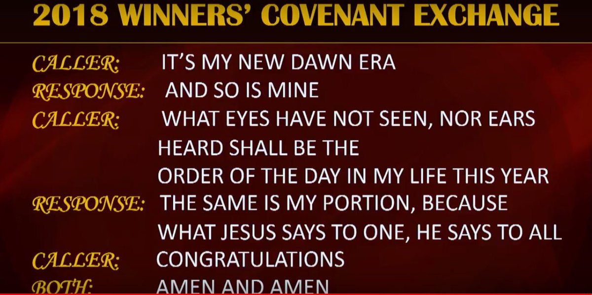 ft_canaanland's tweet image. Winners' Covenant Greetings for the year 2018.
#HappyNewYear #MyNewDawn