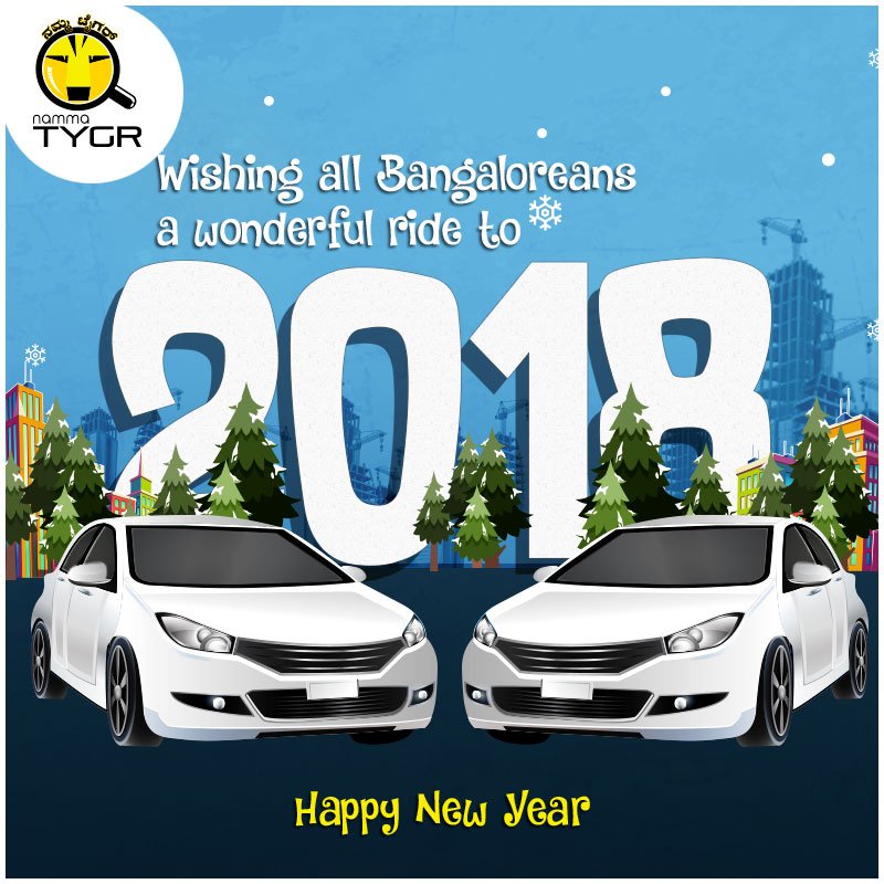 NammaTygr's tweet photo. #NammaTygr wishes all Bangalorians a very Happy #NewYear2018 https://t.co/fCz2LvhDDJ