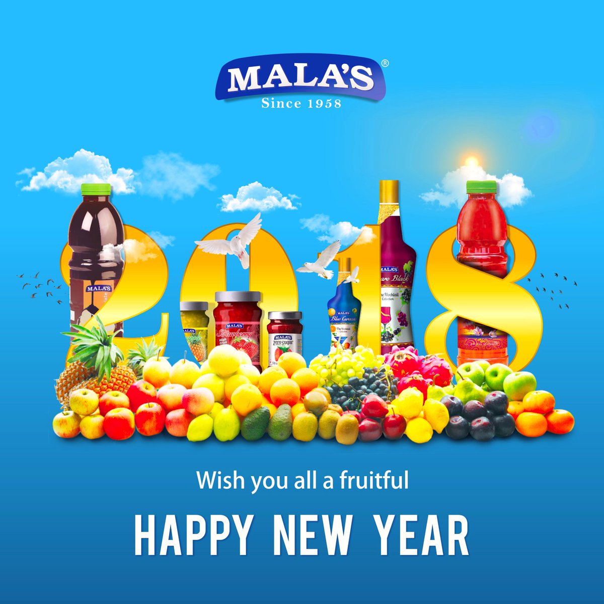 malas_fruit's tweet photo. This new year we wish all your endeavors bear fruits and fill your life with happiness!
#happiness #newyear2018 #bestwishes #enjoy @kajol_saxena @Celina_Tweets @KapurMeenakshi https://t.co/lXXGg76jWu