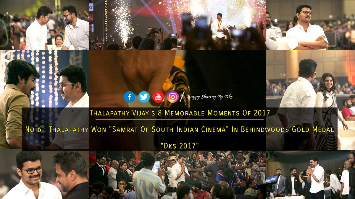 Dksview's tweet photo. π #Dks2017 ππ #ThalapathyVijay 's 8 Memorable Moments - 2017 ππ No : 6 π
π Thalapathy received "Samrat Of South Indian BO" n #BehindwoodsGoldMedalπ
π #Vijay #Thalapathy #Vijay62 #Ilayathalapathy #Thalapathy62 @behindwoods π https://t.co/pAPOHm0MQp