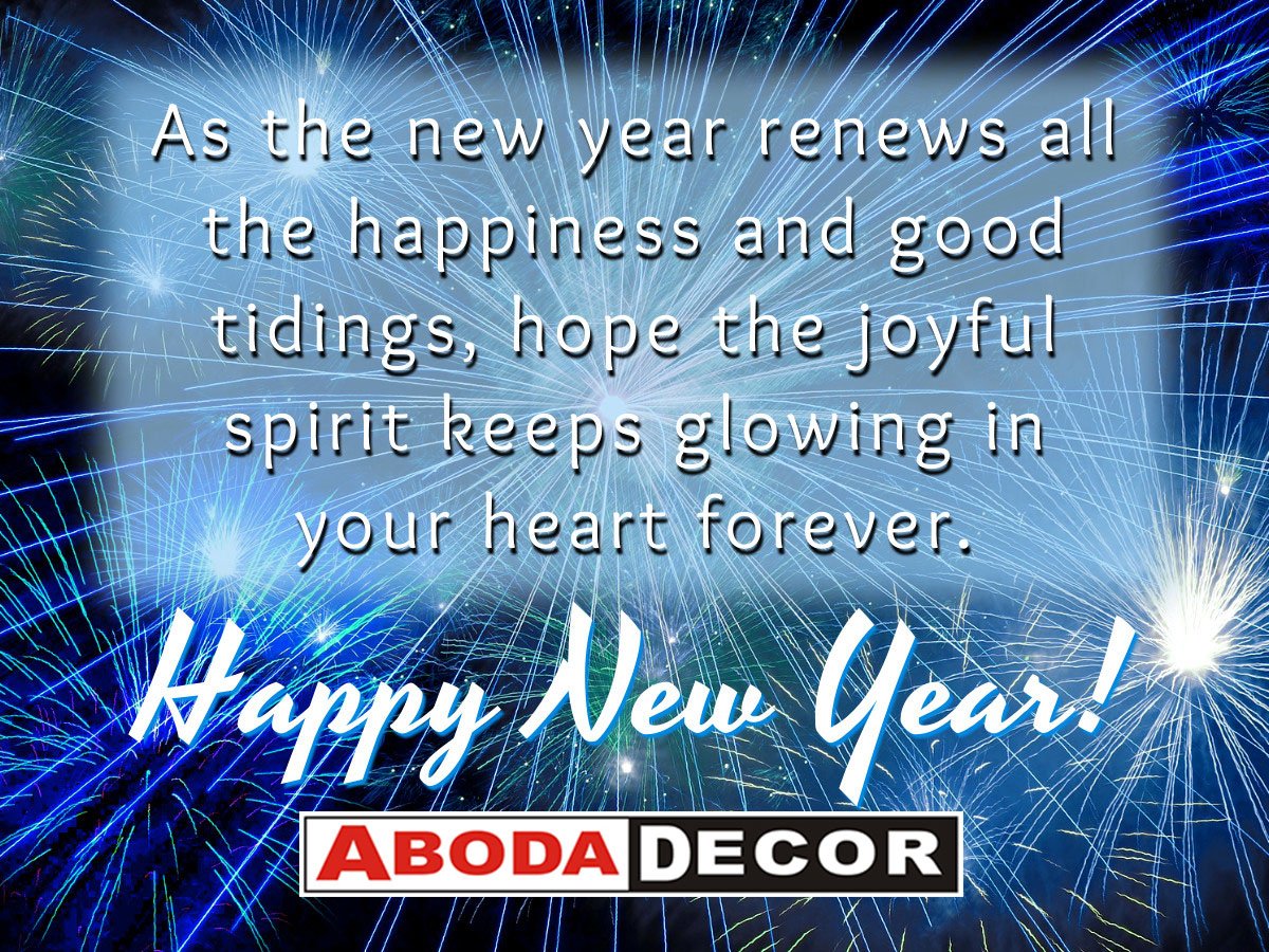 Warmest wishes from Aboda Decor!
Let's welcome 2018 with a bang.
🎇 Happy New Year!🎆