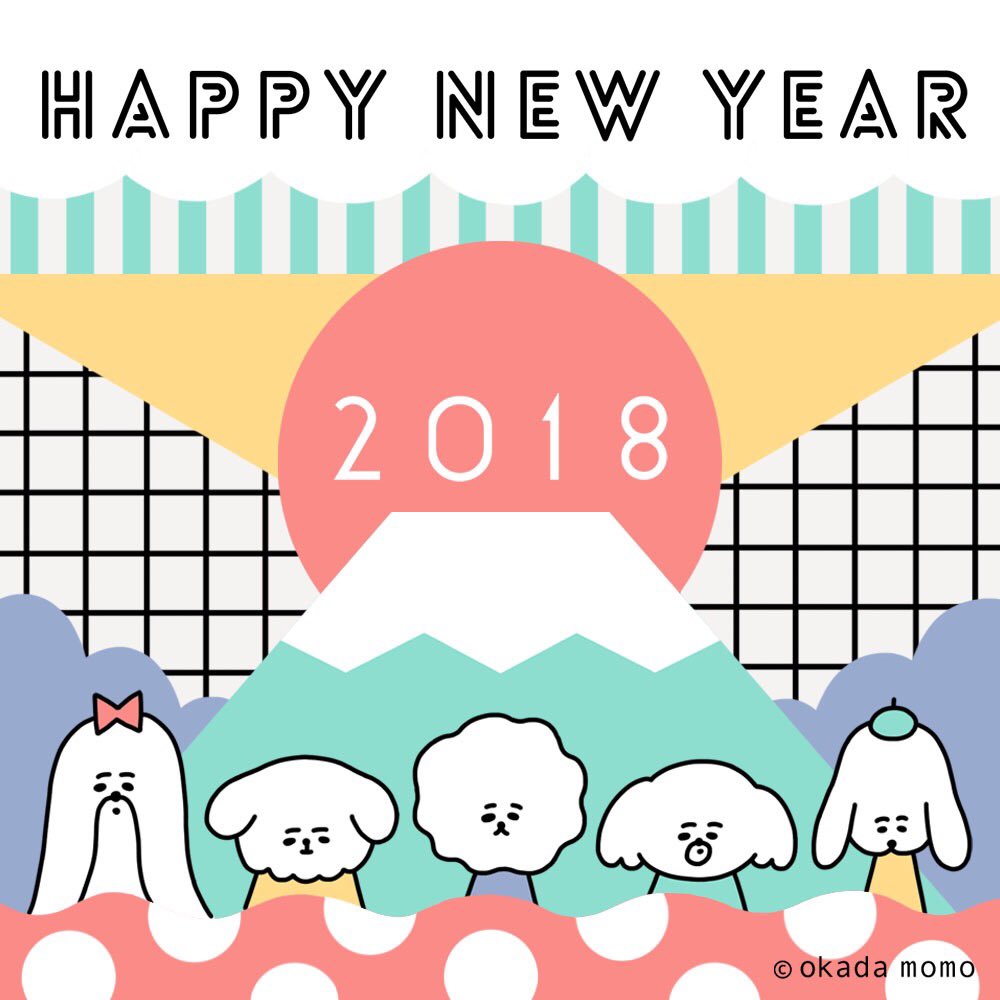 okada_momo's tweet photo. ＼ 2 0 1 8 ／
あけまして おめでとうございます！
本年も よろしくお願いいたします！

#2018 #戌年 #犬 #dog #おかだ萌萌 #okadamomo #イラスト #illustration https://t.co/w7fFVaXVKK