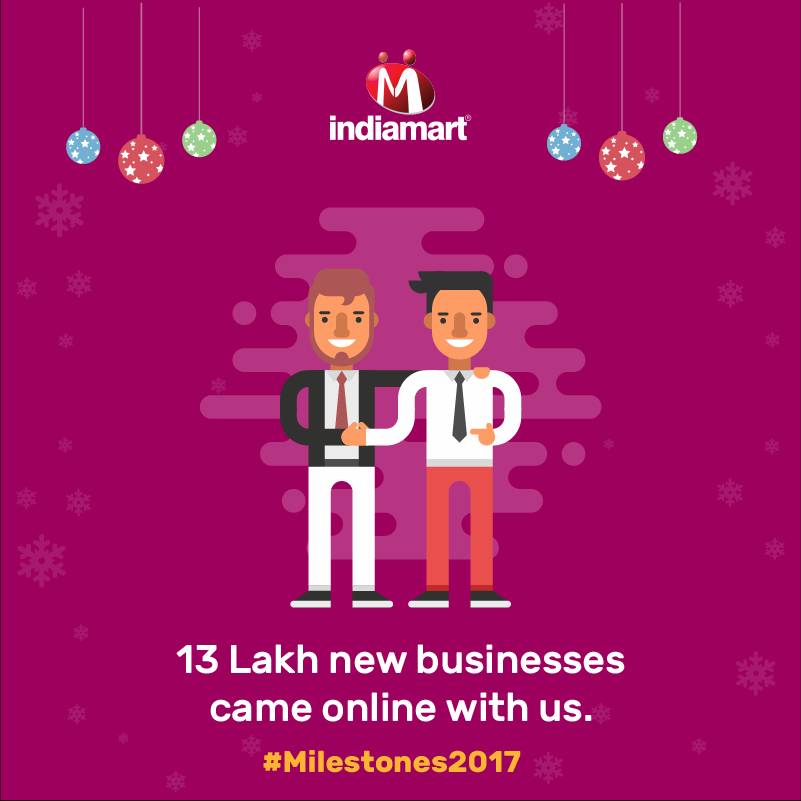IndiaMART's tweet photo. Enabling ease of doing business for Indian businesses.
#Milestones2017 #2017Recap #2017wasLike #2018IsTheYear https://t.co/alFZUVUYeF