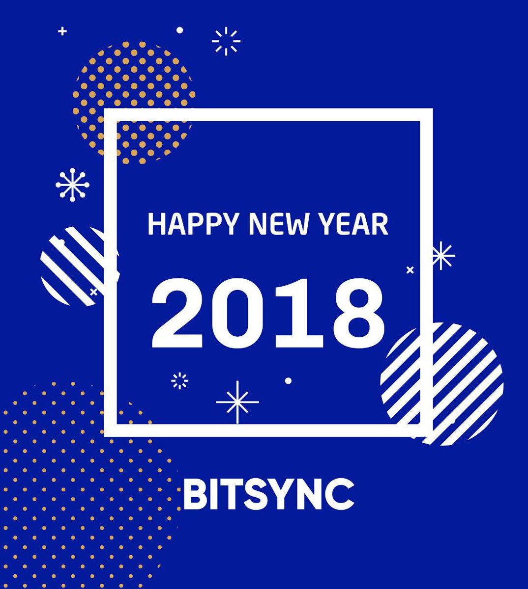 BitSyncio's tweet image. We wish everybody a happy new year! 

In 2018 we will focus on working hard and delivering big milestones. Let’s make it a good one — with #BITSYNC  $BITC

Stay tuned! 👏