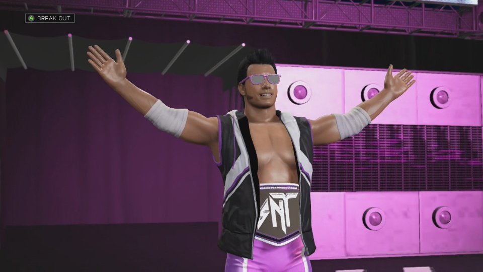 SNTwrestling's tweet photo. @DoubleVWrestle @WWEgames Rex hasn't been made in 2K18 in yet, but @SNT_Dukester has. Interesting seeing the progression. (He likes to hold out his arms.) https://t.co/LaJ3jDCmG6