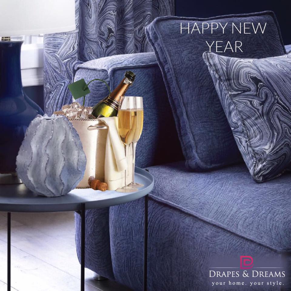 Drapes and Dreams wishes one and all a happy and prosperous New Year.
#DrapesandDreams #InteriorDesign #Furniture #SoftFurnishing
#Cushions #Sofas #Curtains #Carpet #Dinningtables #Homedecor #BathTowels #Wallpapers #HomeSpace #Luxury #Lamps #HappyNewYear