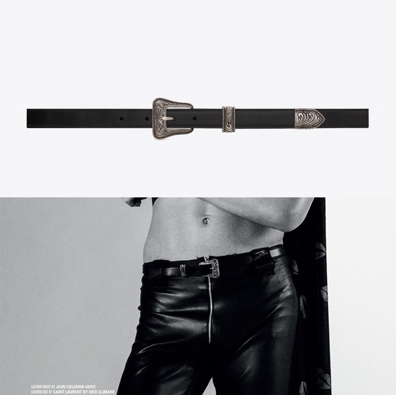 ysl western belt