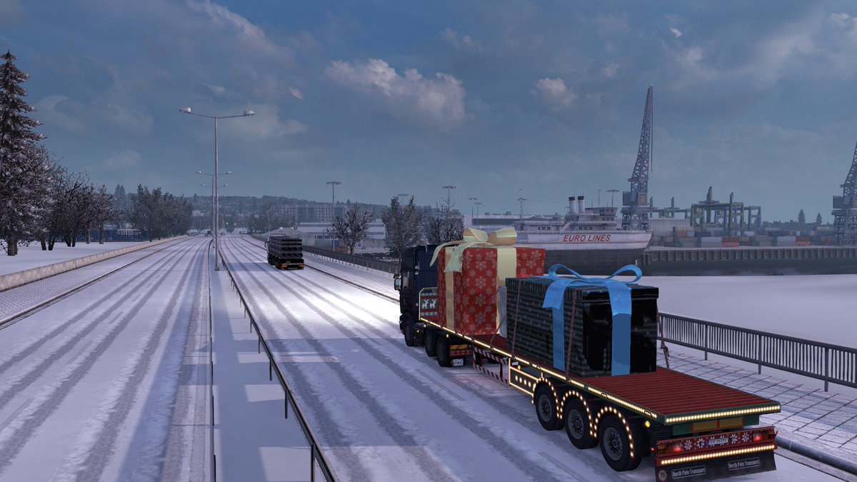 RealAleksPeh's tweet photo. Hey @SCSsoftware mission accomplished, all Grand Gift Deliveries done in ETS2 and ATS! Really like that plush bear. It's so fluffy, I'm gonna die! Next GGD reward suggestion: a super cute plush unicorn. Pleeeease! 🦄🤓 https://t.co/bxORFdU9wD