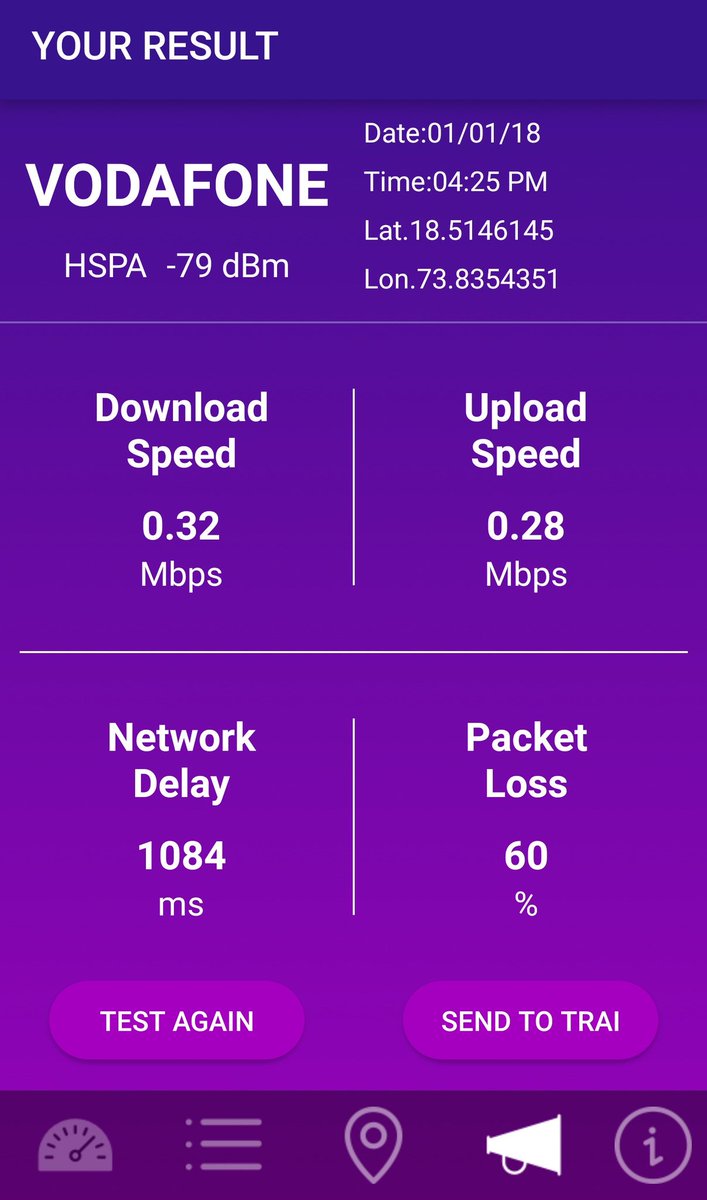 yadu_a's tweet photo. Pathetic speeds by @VodafoneIN at Prabhat Road, Pune. Vodafone giving meaningless 4G and 3G data speeds to cheat the customers. 
@TRAI @DoT_India @rsprasad https://t.co/tpVcM34hjm