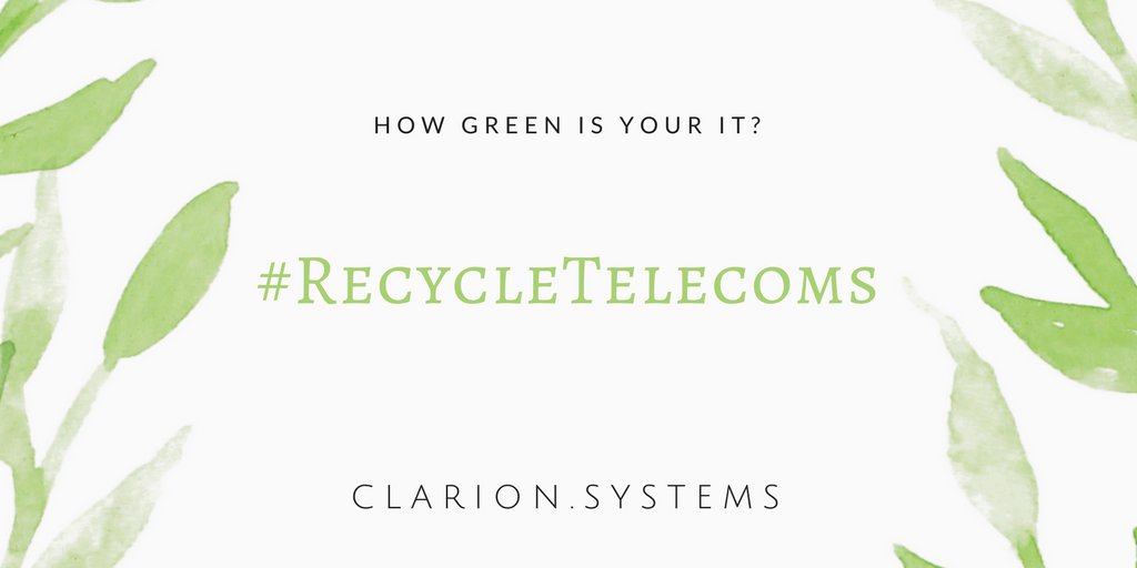 ClarionCCS's tweet photo. New buzzwords in the #telecom industry - #Reuse & #Recycle :-D https://t.co/zmcnRORjj6
#RecycleTelecoms #business #telephones #VoIP #SIP #IP https://t.co/HFTmAtkHIc