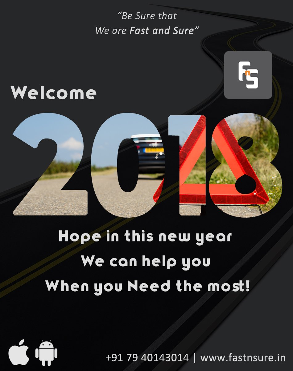 fastnsureindia's tweet image. Welcome 2018 We hope we can help you when you need the most. #RoadsideAssistance #CarBreakdown #CarTowing #VehicleTowing #TyrePunctureRepair visit us for more. 
URL: fastnsure.in
Download an App: goo.gl/1MZUVz