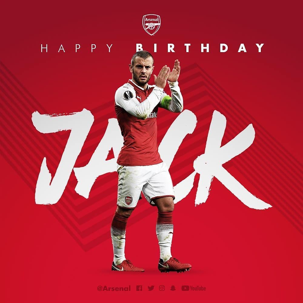 Happy birthday to Arsenal midfielder Jack Wilshere who turns 26 years old today. -AUS  