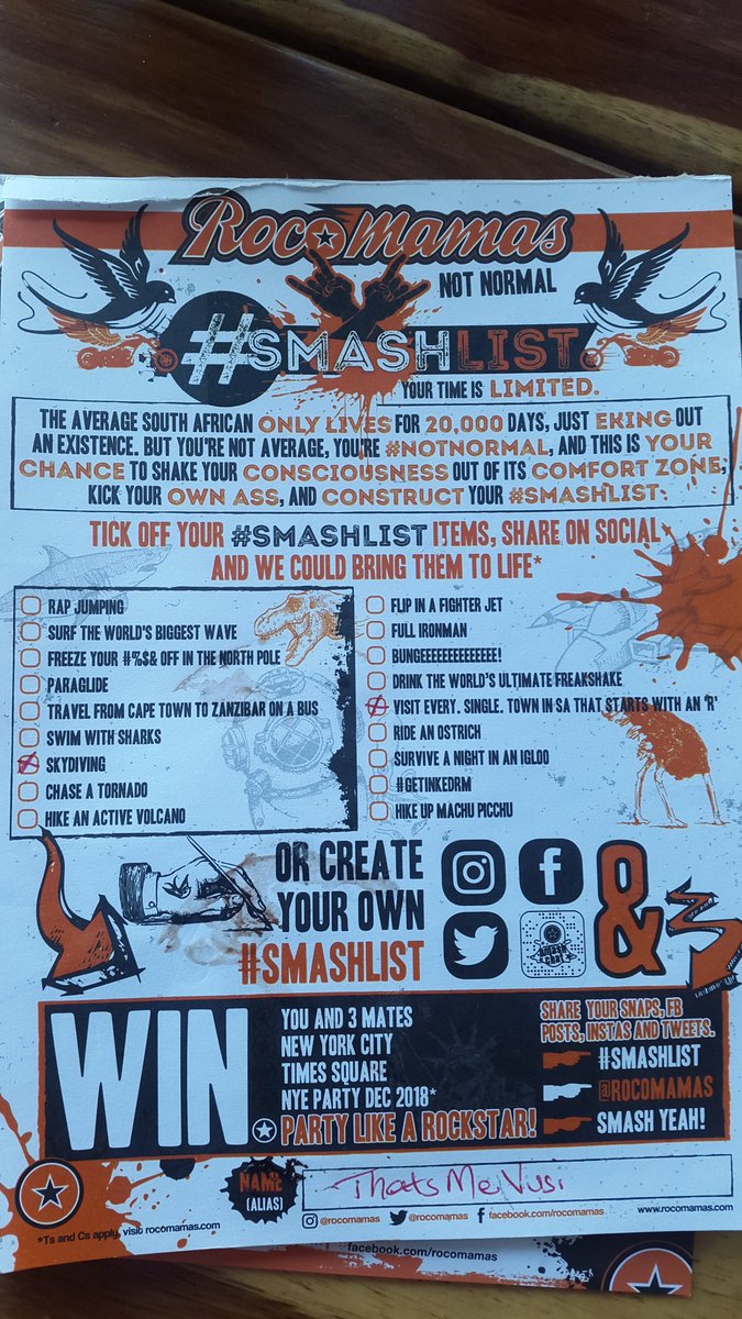 OhSnapItsThando's tweet photo. Imagine visiting every town in SA that starts with an R and then go skydiving. I can... #SmashList #RocoLove โค @rocomamas https://t.co/ChPqGNcx4W