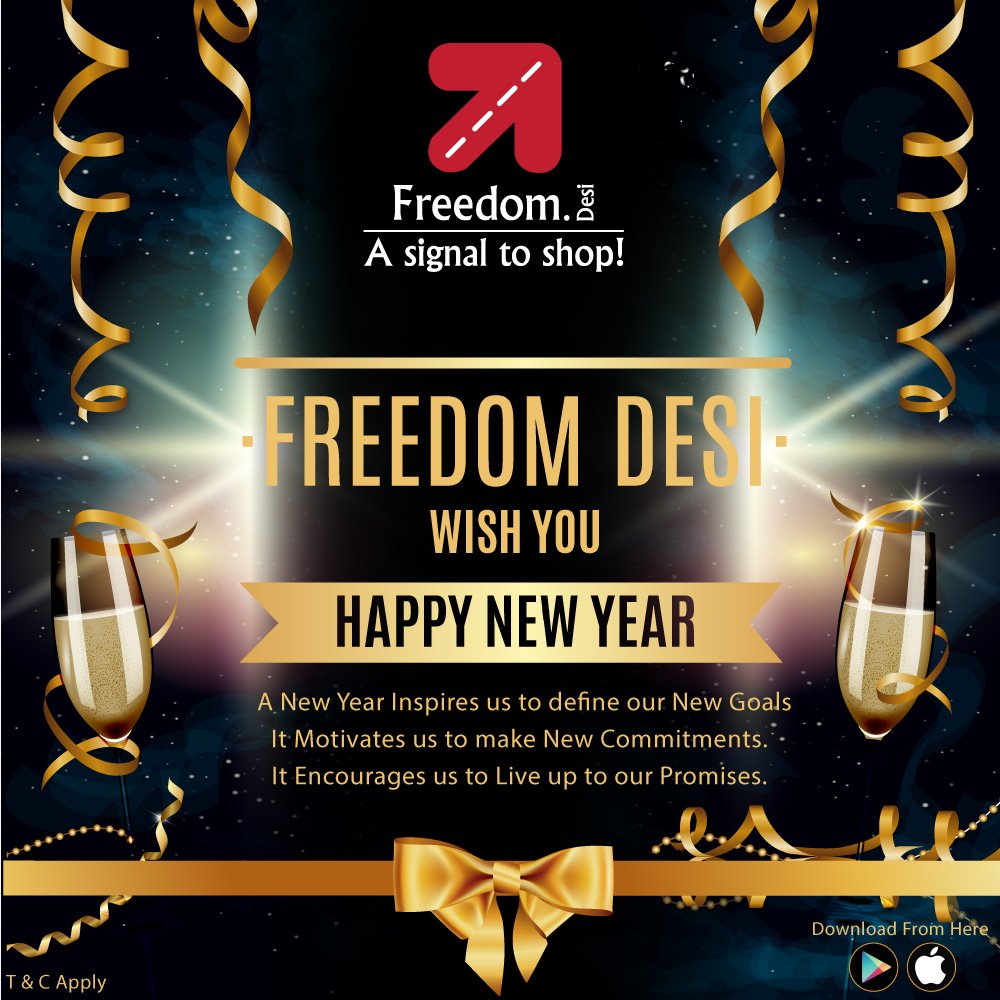 connects_retail's tweet photo. On the road to success, the only rule is to always look ahead. #FreedomDesi family wishes that this magical #NewYear brings more successful opportunities for all of us to work together. #HappyNewYear2018 #HappyNewYear #HappyShopping #GreatOffers https://t.co/PXypKP0T8B