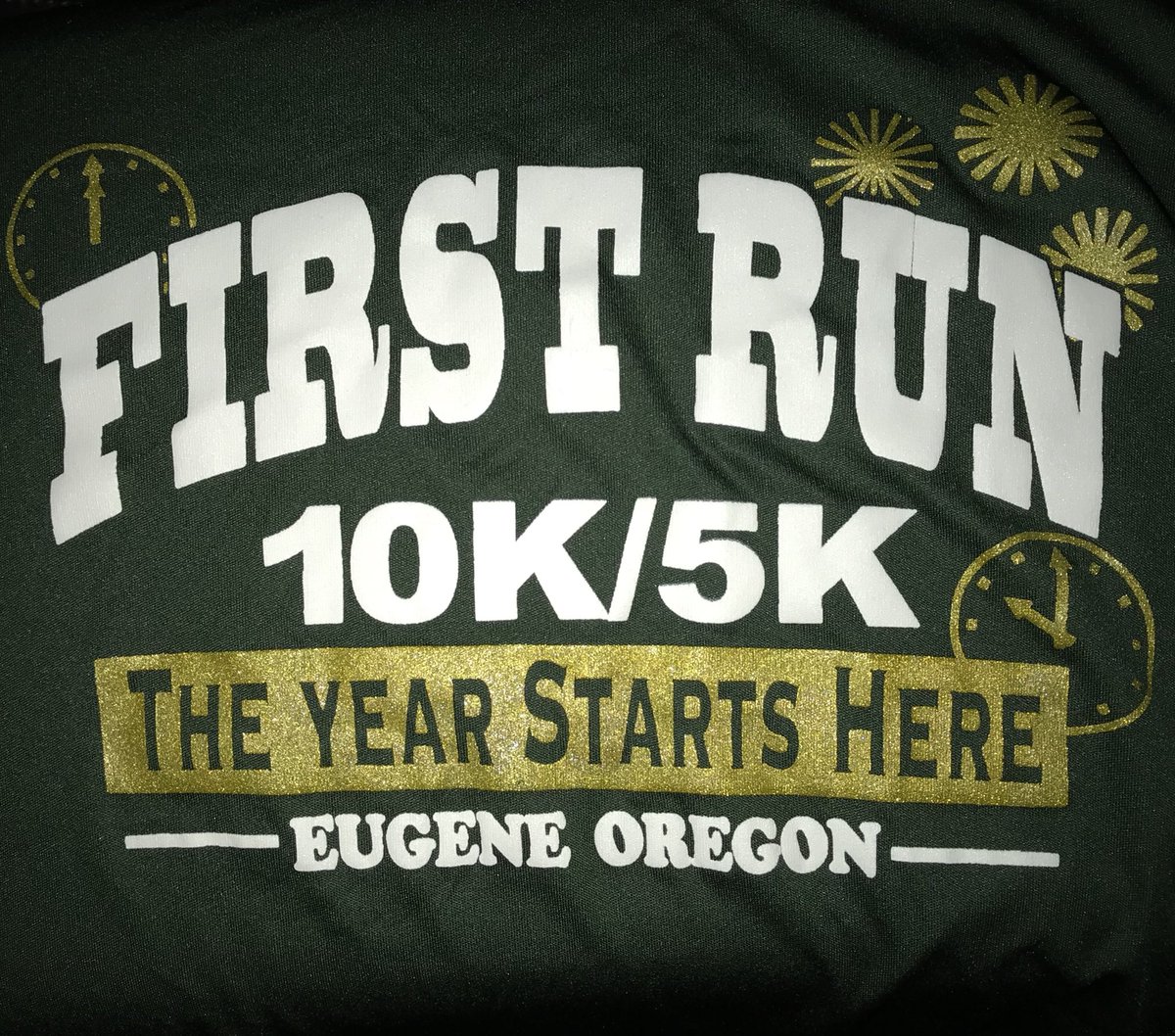 beachnbrew's tweet photo. What a great way to start off 2018! The race started at midnight and I finished 3rd in my age division. Also took home some gold.#firstrun2018 https://t.co/0IdYm8I7j7