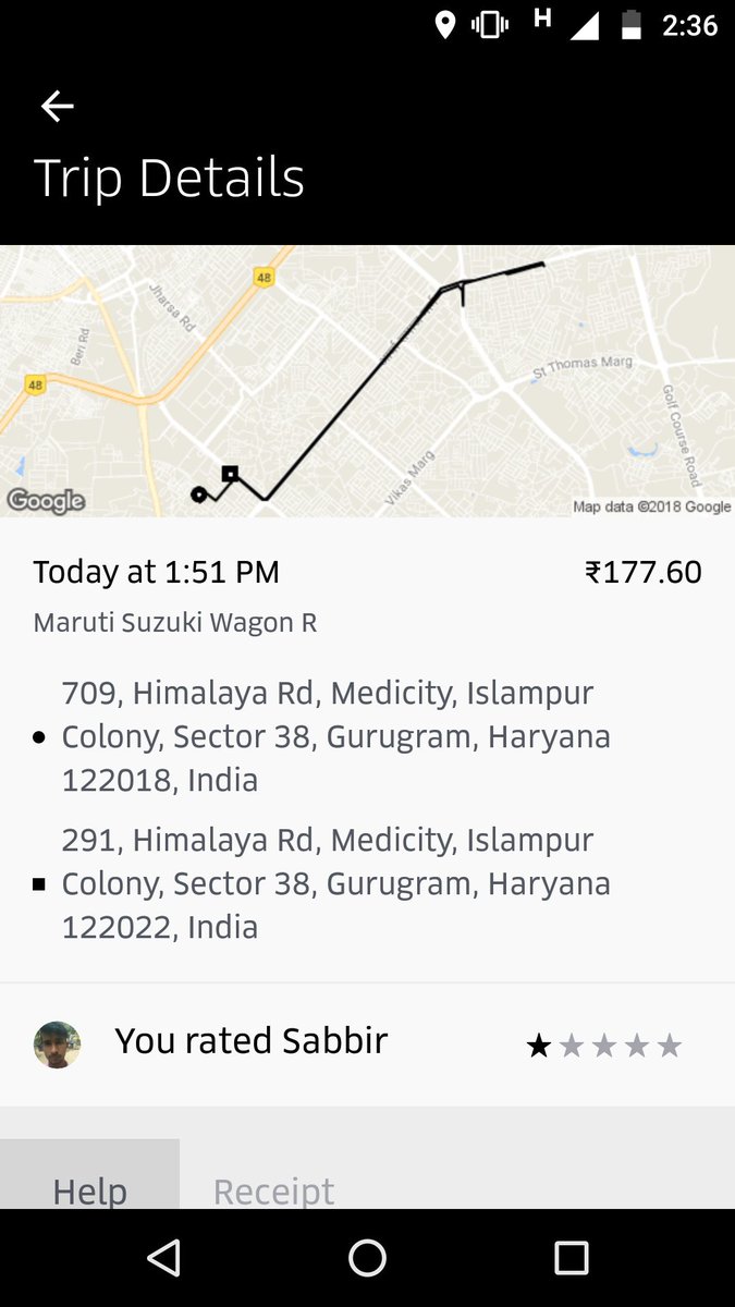 Agnosticthakur's tweet photo. @UberINSupport continuously overcharged for the fifth time. Shown a different upfront pricing as per my ride pass(for which I paid a price) and charged normally on the ride.why do you even issue ride passes and get paid for that? #CheaterUber #FraudUber this is harassment!! https://t.co/7mrKbBHV2v